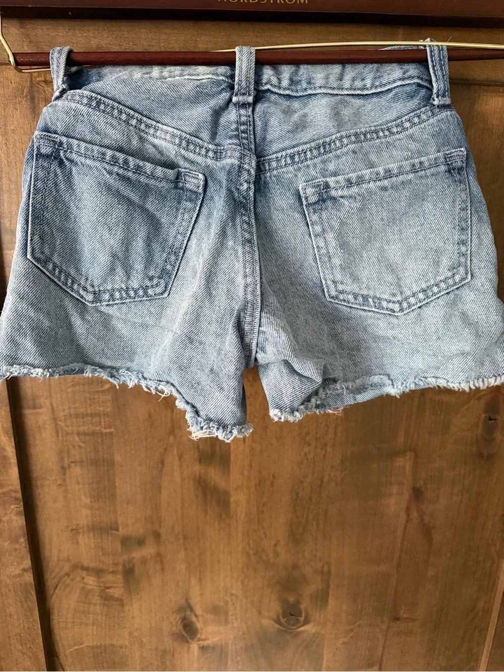 Old Navy Light Blue Denim Shorts with Daisy Embroidery